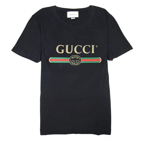 gucci logo t-shirt in black size xs|authentic Gucci t shirts.